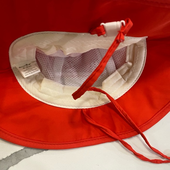 Kids Wide Brim Sun Hat "Fun Sun Day Play Hat" - Red - Picture 4 of 4